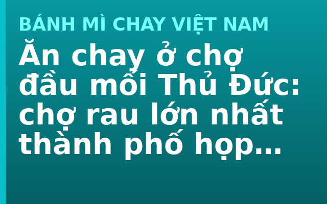 Ăn chay ở chợ đầu mối Thủ Đức: chợ rau lớn nhất thành phố họp lúc nửa đêm