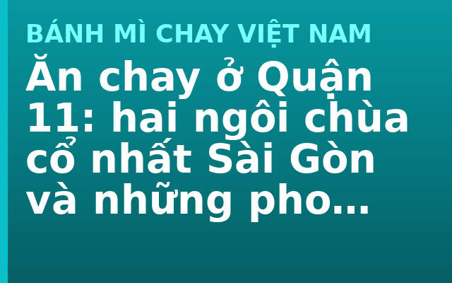 Ăn chay ở Quận 11: hai ngôi chùa cổ nhất Sài Gòn và những pho tượng gỗ