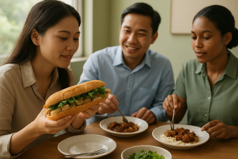 Eating vegan at a work lunch when nobody else is