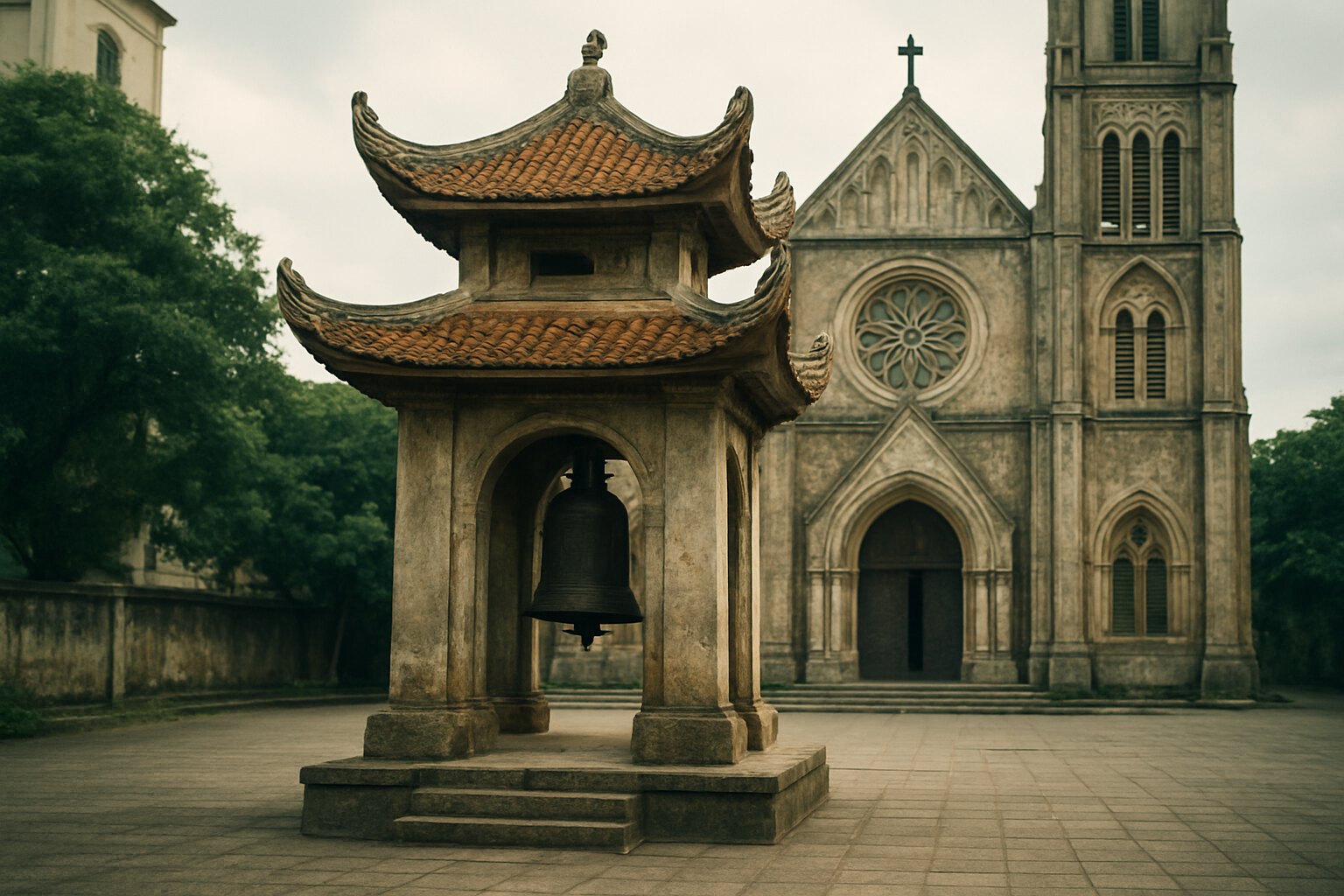 Ăn chay ở Phát Diệm: nhà thờ mang dáng chùa và chữ “ăn chay” bên Công giáo