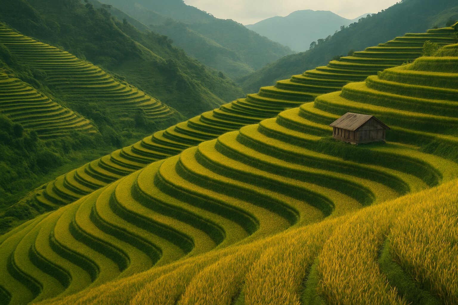 Ăn chay ở Yên Bái: ruộng bậc thang là một hệ thống giữ nước