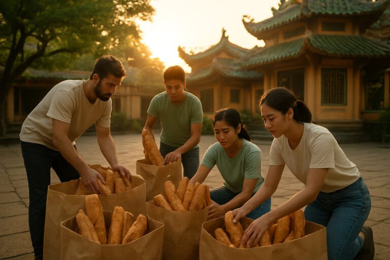 Bulk vegan banh mi for temples and charity programmes