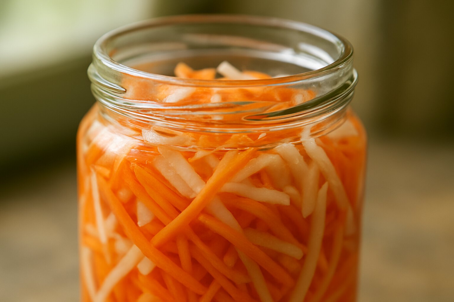 The pickles in a banh mi: how long to steep, and why there is no fish sauce in ours