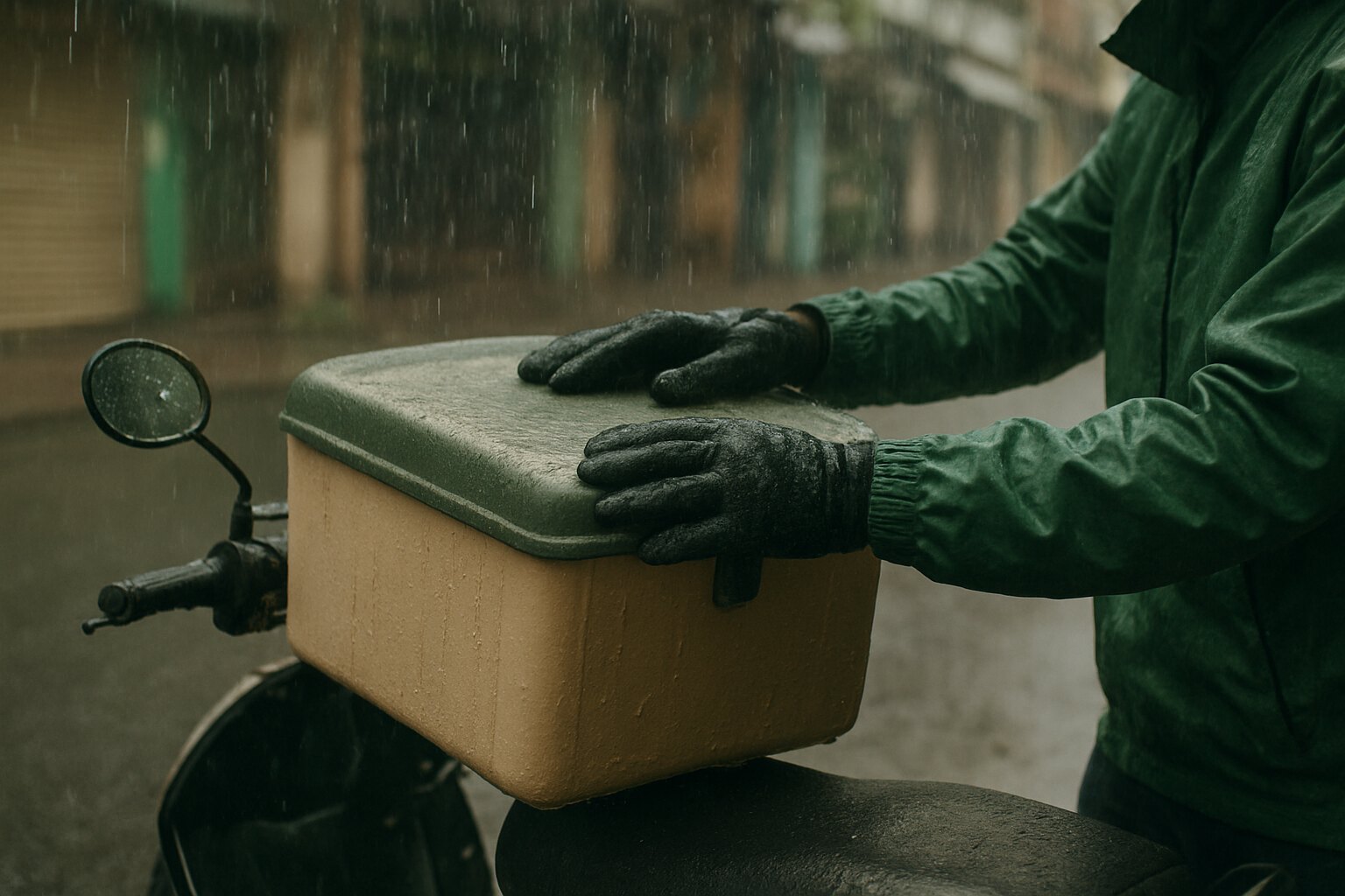 What changes about a delivery when it rains